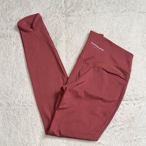 Alphalete Rust Red Alphalux High-Waisted Leggings